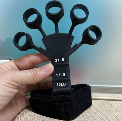 Silicone Grip Device - Finger gripper and strength trainer with silicone design, ideal for rehabilitation and strengthening exercises, aiding in finger and hand rehabilitation and overall strength training.
