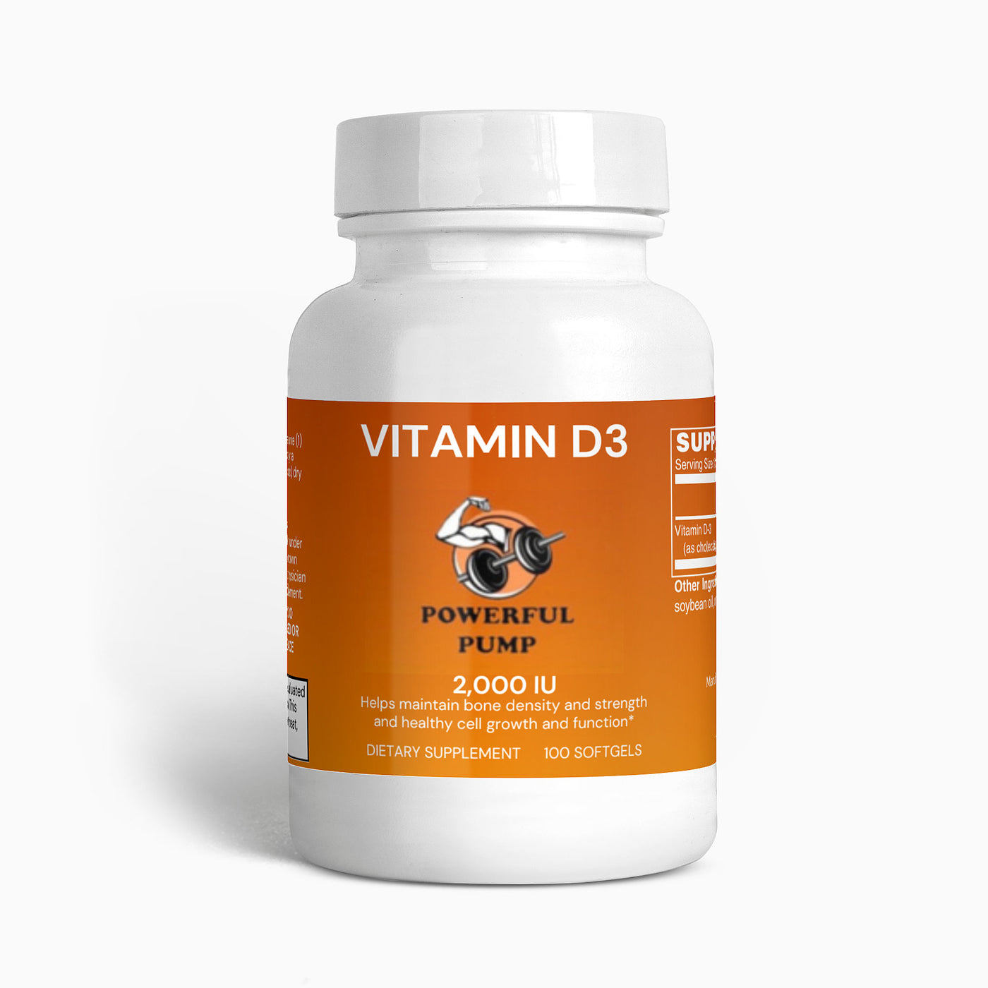 Vitamin D3 2,000 IU supplement - Essential for bone health, immune support, and overall well-being.