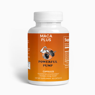 An image of Maca Plus supplement - A blend of maca root and additional beneficial nutrients, known for supporting energy, hormonal balance, and overall well-being.