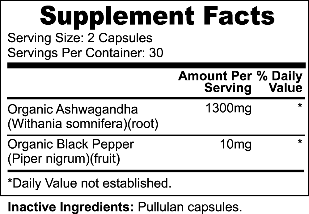 Ashwagandha - Herbal adaptogen for stress relief, enhanced energy, and overall well-being.